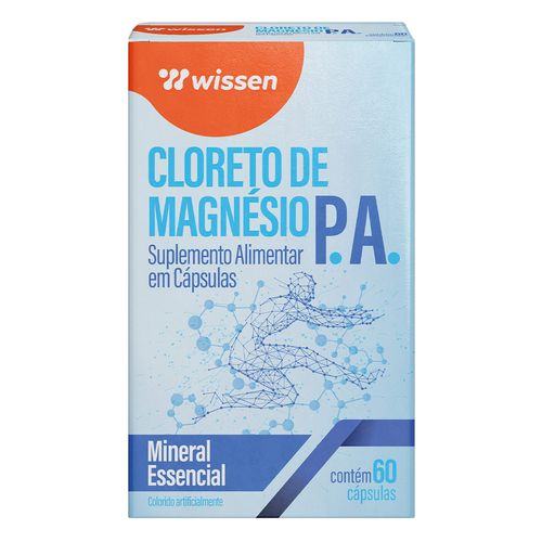 Cloreto de Magnésio P.A. (Cloreto e Óxido) 2 cáps/dia Cápsula vegetal 60 cápsulas - Wissen
