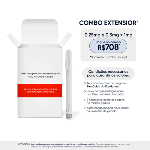 Extensior 0,25+0,5mg Semaglutida Eurofarma - 1,5ml
