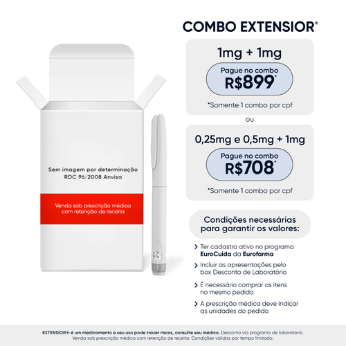 Extensior 1mg Semaglutida Eurofarma - 3ml