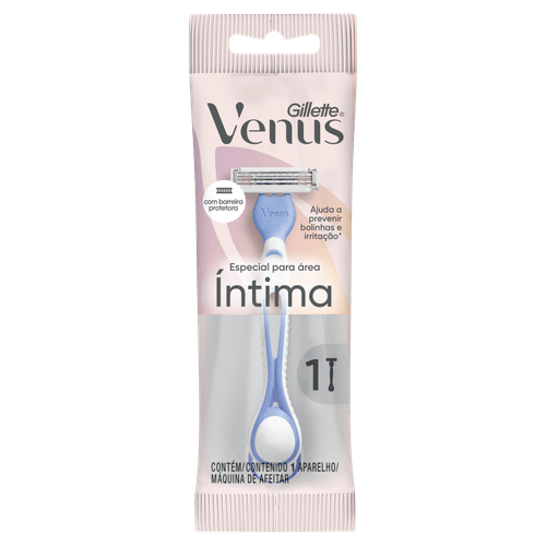 Aparelho de Depilar Descartável Gillette Venus Íntima 1 Unidade 2 Lâminas