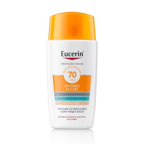 Eucerin Sun Protetor Solar Facial Hydro Fluid Cor Clara FPS 70 - 50ml