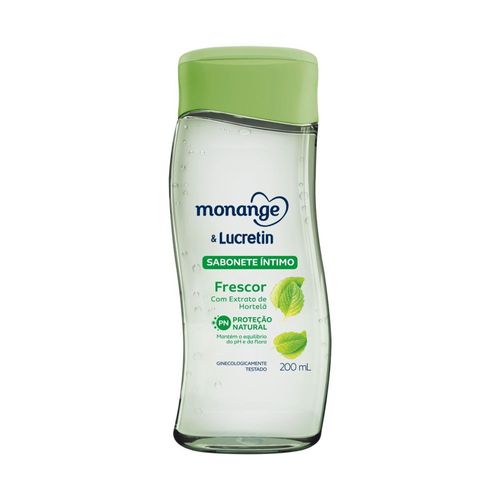 Sabonete Líquido Íntimo Monange Lucretin Frescor Hortelã 200ml