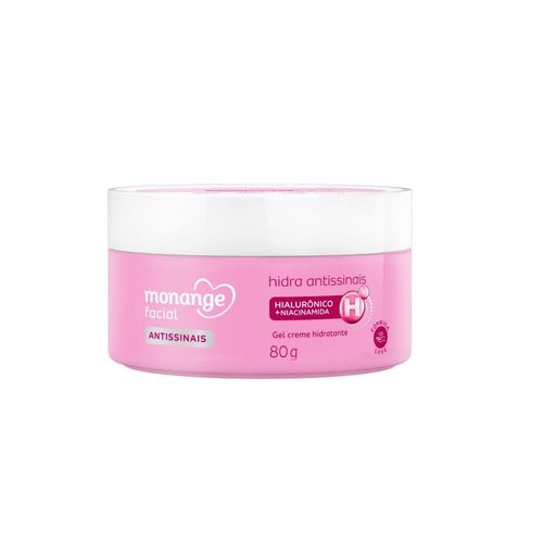 Hidratante Monange Facial Hidra Antissinais com Ácido Hialurônico e Niacinamida - 80g
