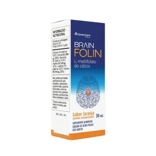 Brainfolin Lar Ácido Fólico Gotas 30ml - Greencare Pharma