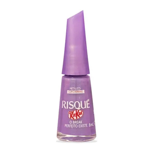 Esmalte Metálico Lilás Perfeição Existe 8ml Risqué Kitkat