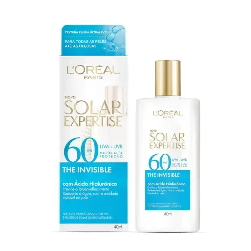 Protetor Solar Facial L'oréal Paris Solar Expertise The Invisible FPS 60 - 40ml