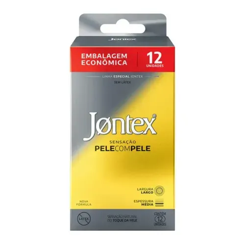 Preservativo Jontex Sensação Pele com Pele - 12 Unidades