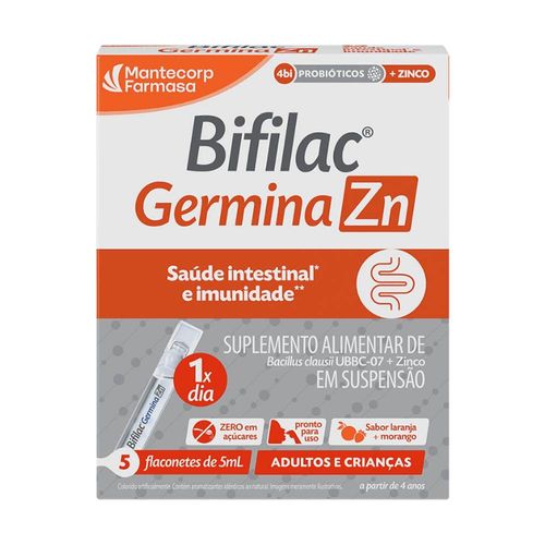 Probiótico Bifilac Germina Zn 5 Flaconetes de 5ml