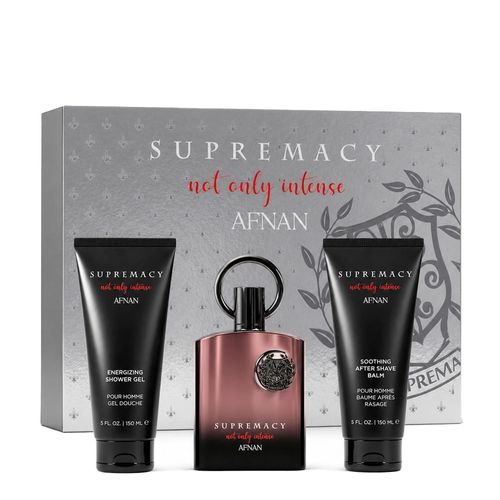 Kit Afnan Supremacy Not Only Intense Masculino - Extrait de Parfum 100ml + Pós-Barba 150ml + Gel de Banho 150ml