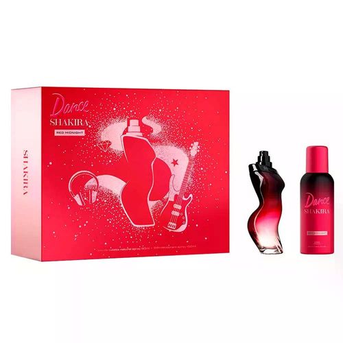 Kit Perfume Shakira Dance Red Midnight Eau De Toilette Feminino 80ml + Desodorante150ml