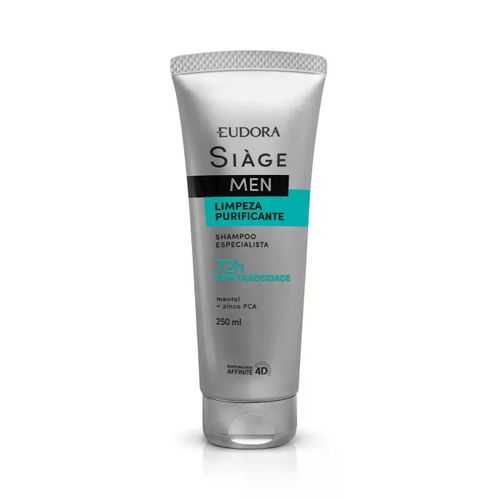 Shampoo Limpeza Purificante Men Eudora Siàge 250ml