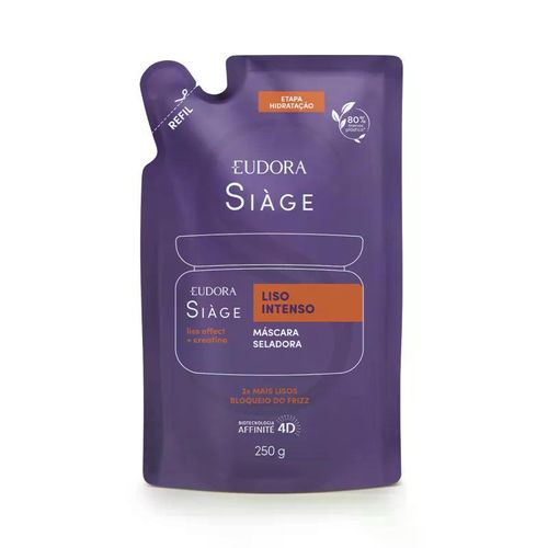 Refil Máscara Capilar Eudora Siàge Liso Intenso 250g