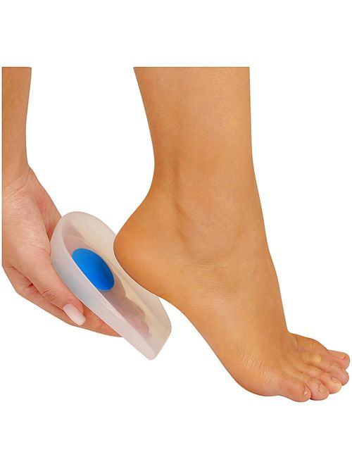 Calcanheira Siligel para Esporão com Ponto Azul Tam G - par