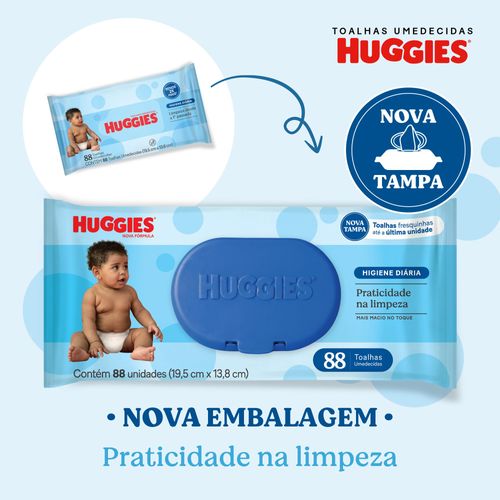 Lenço Umedecido Disney Baby Huggies Tripla Proteção Pacote 88 Unidades
