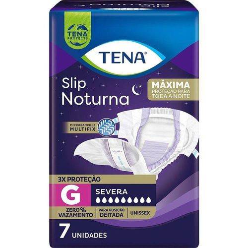 Fralda Geriátrica Tena Slip Noturna G - 7 Unidades