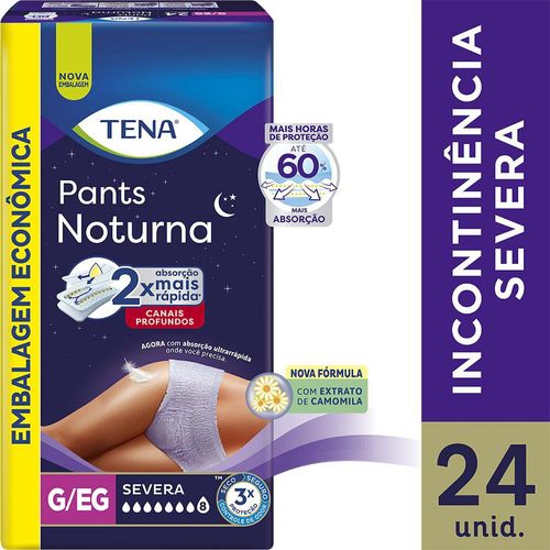Roupa Íntima Tena Pants Noturna G/EG - 24 Unidades