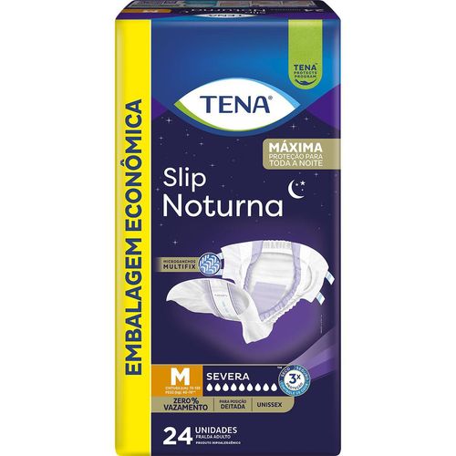 Fralda Geriátrica Slip Noturna M 24 Unidades Tena