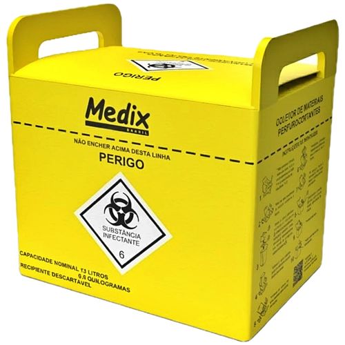 Coletor Material Perfurocortante Premium 13 Litros - unidade
