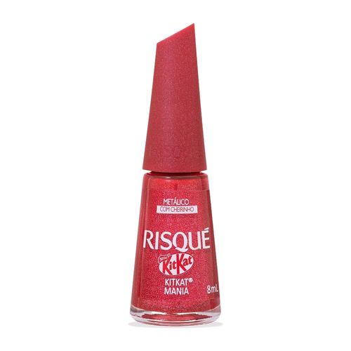 Esmalte Metálico Risqué Mania Hipoalergênico 8ml Kitkat