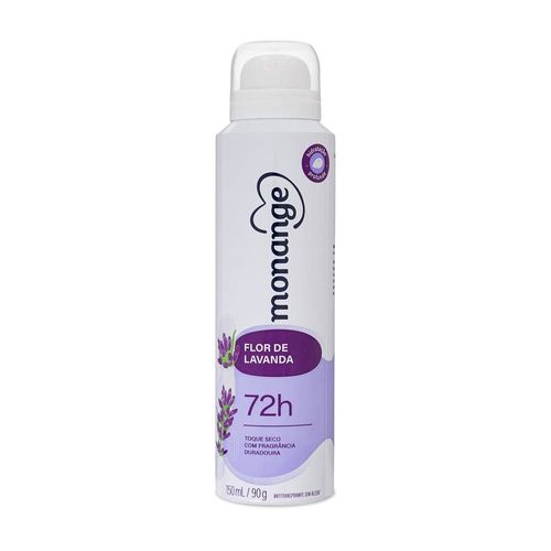 Desodorante Antitranspirante Aerossol Feminino 150ml Flor de Lavanda Monange
