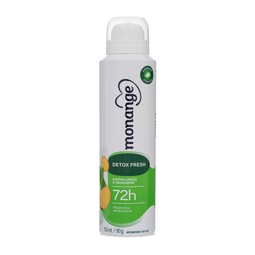 Desodorante Monange Aerosol Detox Fresh 150 ml 90g