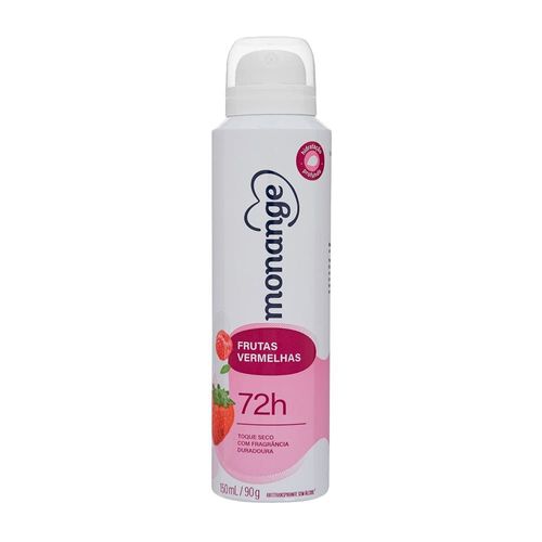 Desodorante Aerossol Antitranspirante Feminino 150ml Frutas Vermelhas Monange