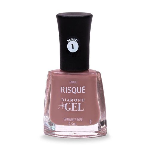 Esmalte Risqué Diamond Gel Espumante Rosé Cremoso - 9,5ml