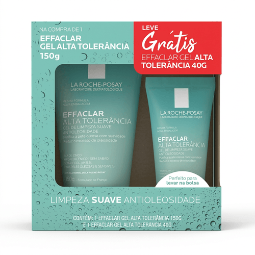 Kit Gel de Limpeza La Roche Posay Gel de Alta Tolerância 150g + 50g