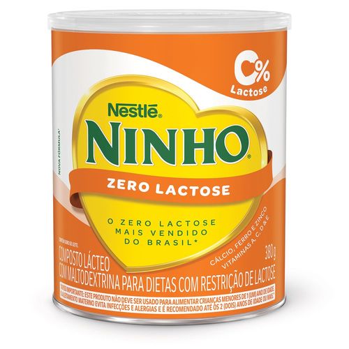 Composto Lácteo Zero Ninho Lactose Lata 380g