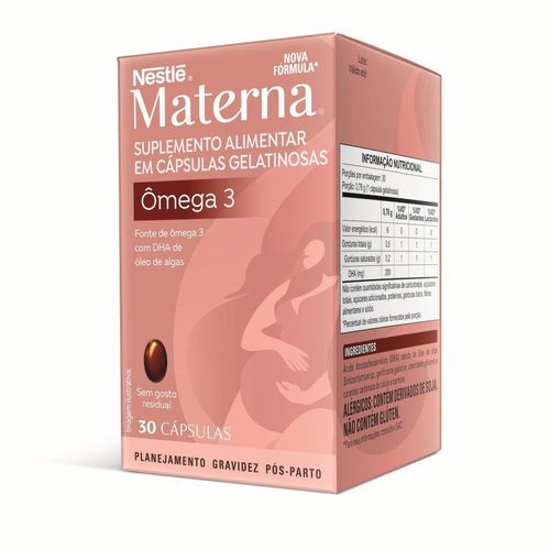 Suplemento Alimentar Adulto Materna Ômega 3 - 30 Cápsulas