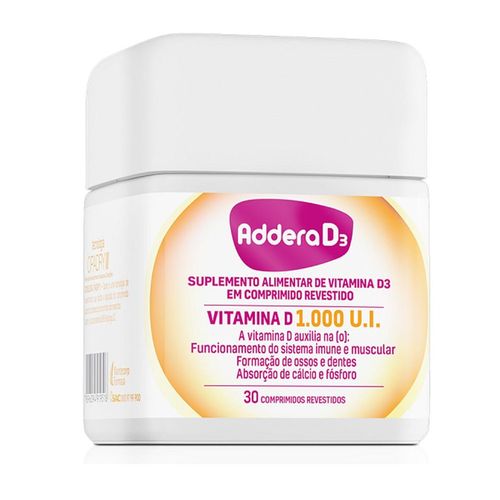 Suplemento Vitamina D3 Addera 1000 UI Cápsula 30 Unidades