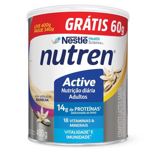 Complemento Alimentar Nutren Active Baunilha Leve 400g e Pague 340g