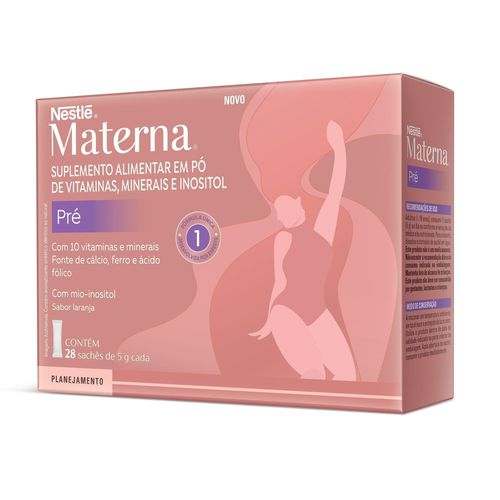 Suplemento Alimentar Materna® Pré Sabor Laranja 5g - 28 sachês