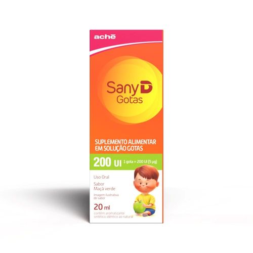 Vitamina D 200UI Sany D Maçã Verde Gotas - 20ml