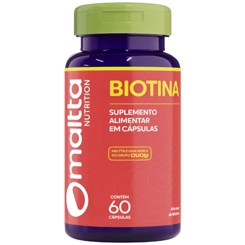 Maltta Biotina 140mg Unhas Cabelos e Pele 60 Cápsulas