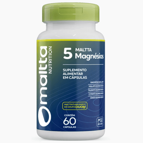 Maltta 5 Magnésios 60 Cápsulas Energia e Músculos