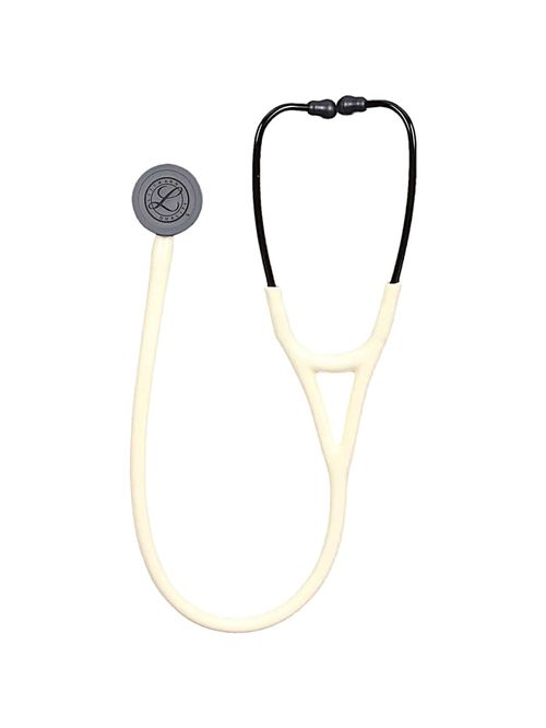 Estetoscópio Littmann Cardiology IV - Branco Alabastro Cetim com Preto Fosco 6186C