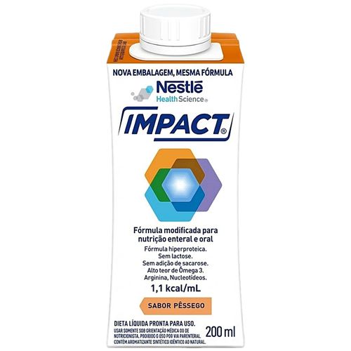 Suplemento Alimentar Enteral e Oral Impact Pêssego 200ml