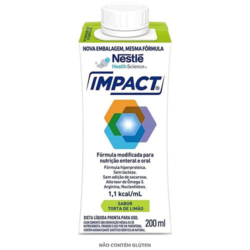 Suplemento Alimentar Enteral e Oral Impact Torta Limão 200ml