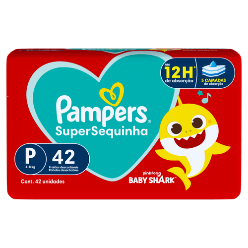 Fralda Infantil Pampers SuperSequinha P 42 Unidades