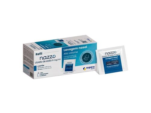 Nazzo Alto Volume 9mg/ml Refil Pó para Solução Nasal - 30 Sachês