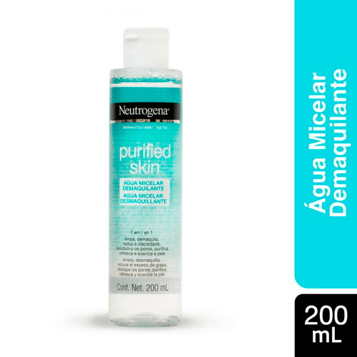 Água Micelar Neutrogena Purified Skin 7 em 1 Sem Perfume 200ml