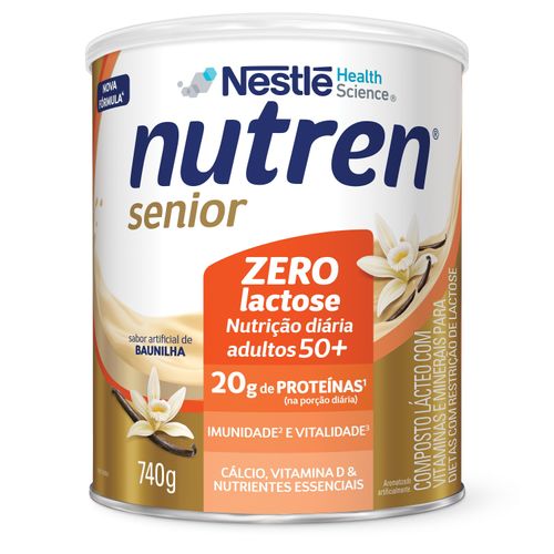 Complemento Alimentar Nutren Senior Zero Lactose Baunilha - 740g
