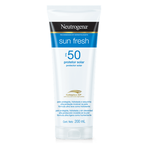 Protetor Solar FPS 50 Neutrogena Sun Fresh 200ml Loção Toque Seco Antienvelhecimento