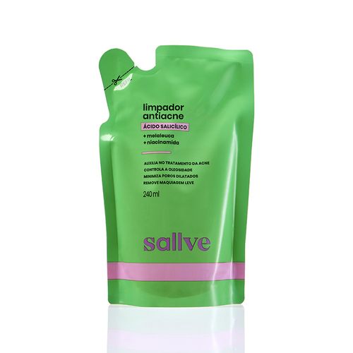 Limpador Antiacne Sallve Ácido Salicílico Refil - 240ml