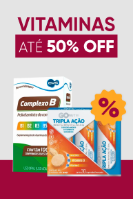 Vitaminas até 50% OFF