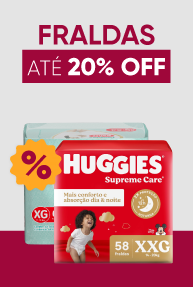 Fraldas até 20% OFF