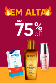 Em Alta até 75% OFF